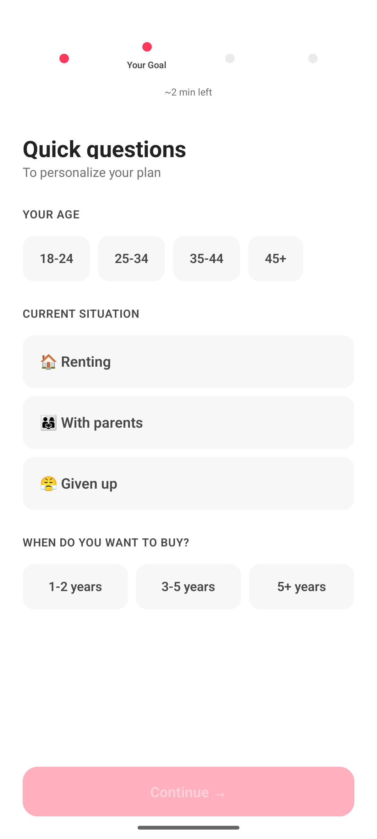 houseek Goal Designer Questions